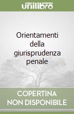 Orientamenti della giurisprudenza penale libro