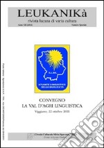 Convegno. La val d'Agri linguistica libro