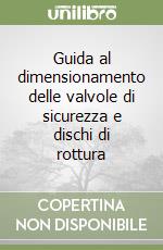 Guida al dimensionamento delle valvole di sicurezza e dischi di rottura libro