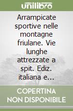 Arrampicate sportive nelle montagne friulane. Vie lunghe attrezzate a spit. Ediz. italiana e inglese libro