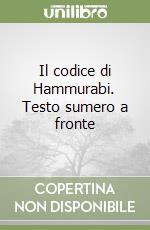 Il codice di Hammurabi. Testo sumero a fronte libro