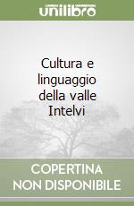 Cultura e linguaggio della valle Intelvi