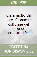 C'era molto da fare. Cronache colligiane del secondo semestre 1944 libro