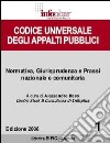 Codice universale degli appalti pubblici libro di Boso Alessandro