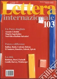 Lettera Internazionale. Vol. 103 libro