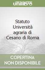 Statuto Università agraria di Cesano di Roma