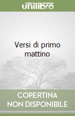 Versi di primo mattino libro