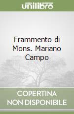 Frammento di Mons. Mariano Campo libro