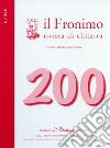 Il Fronimo. Rivista di chitarra. Vol. 200 libro