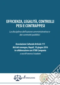 Efficienza, legalità, controlli, pesi e contrappesi. La disciplina dell'azione amministrativa e dei contratti pubblici. Associazione culturale articolo 111. Atti del Convegno (Napoli, 10 giugno 2016) libro