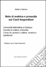 Note di metrica e prosodia sui «Canti» leopardiani