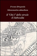 Odonomastica sabaudiana libro