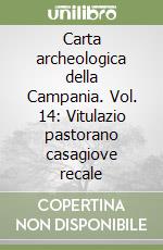 Carta archeologica della Campania. Vol. 14: Vitulazio pastorano casagiove recale libro
