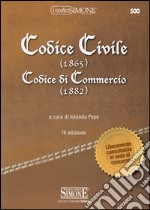 Codice civile (1865). Codice di commercio (1882) libro
