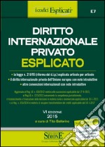 Diritto internazionale privato esplicato libro