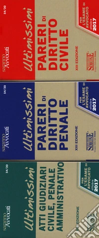Ultimissimi pareri di diritto civile-Ultimissimi pareri di diritto penale-Ultimissimi atti giudiziari di diritto civile, penale e amministrativo libro