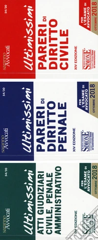 Ultimissimi pareri di diritto civile-Ultimissimi pareri di diritto penale-Ultimissimi atti giudiziari di diritto civile, penale e amministrativo libro