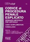 Codice di procedura penale esplicato. Spiegato articolo per articolo. Leggi complementari. Formulario. Con aggiornamento online libro