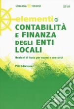 Elementi di contabilità e finanza degli enti locali libro