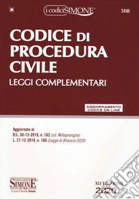 Codice di procedura civile. Leggi complementari. Con aggiornamento online