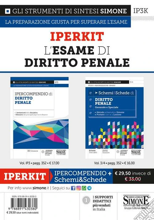 Iperkit esame di diritto penale: Ipercompendio diritto penale-Schemi & schede diritto penale