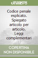 Codice penale esplicato. Spiegato articolo per articolo. Leggi complementari libro