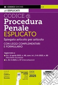 Codice di procedura penale esplicato. Con App Codici Simone per un codice sempre aggiornato libro