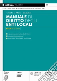 Manuale di diritto degli enti locali. Con risorse online libro