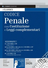 Codice penale con Costituzione e leggi complementari. Con APP CODICI SIMONE per un codice sempre aggiornato libro