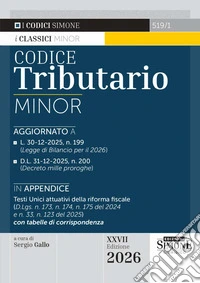 Codice tributario minor libro