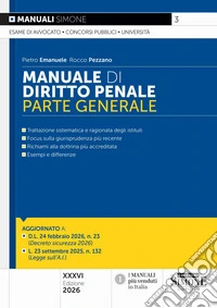 Manuale di diritto penale. Parte generale libro