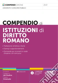 Compendio di istituzioni di diritto romano libro