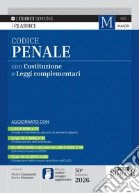 Codice penale con Costituzione e leggi complementari. Con APP CODICI SIMONE per un codice sempre aggiornato libro
