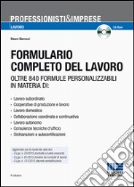 Formulario completo del lavoro. Con CD-ROM libro