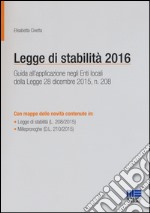 La legge di stabilità 2016 libro