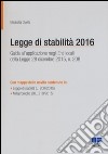 La legge di stabilità 2016 libro