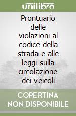 Prontuario delle violazioni al codice della strada e alle leggi sulla circolazione dei veicoli libro