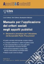 Manuale per l'applicazione dei criteri sociali negli appalti pubblici libro