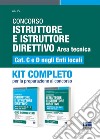 Concorso Istruttore e Istruttore Direttivo. Area tecnica Cat. C e D negli Enti locali. Kit completo. Per la preparazione al concorso libro