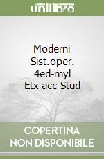 Moderni Sist.oper. 4ed-myl Etx-acc Stud libro