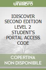 IDISCOVER SECOND EDITION LEVEL 2 STUDENT'S PORTAL ACCESS CODE libro
