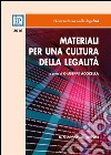 Materiali per una cultura della legalità 2016 libro