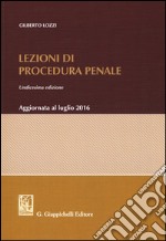 Lezioni di procedura penale libro