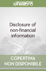 Disclosure of non-financial information libro