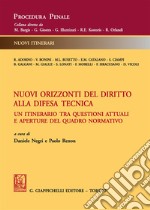 Nuovi orizzonti del diritto alla difesa tecnica. Un itinerario tra questioni attuali e aperture del quadro normativo libro