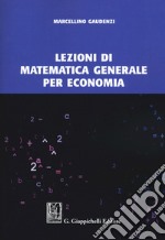 Lezioni di matematica generale per economia libro