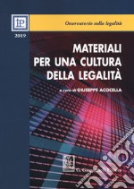 Materiali per una cultura della legalità 2019 libro