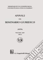 Annali del seminario giuridico dell'università di Palermo. Vol. 64 libro