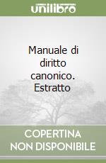 Manuale di diritto canonico. Estratto libro