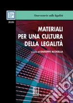 Materiali per una cultura della legalità 2020 libro